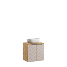 Szafka łazienkowa dwudrzwiowa z umywalką nablatową 60 cm OCEAN BEIGE Podstawowe