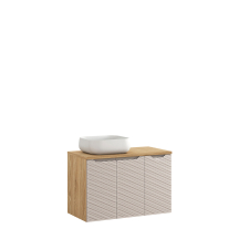 Szafka do łazienki 3-drzwiowa z umywalką 90 cm nablatowa OCEAN BEIGE Podstawowe