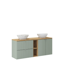 Zestaw szafka łazienkowa z umywalką 140 cm LINE REED GREEN Podstawowe