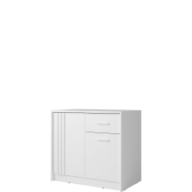 Komoda 100 cm 1 szufladam 2 drzwi CY-21 Biały / uchwyty Białe CANADA Podstawowe