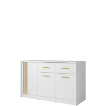 Komoda 150 cm 2 szuflady 3 drzwi CD-25 Biały / uchwyty Złote CANADA Podstawowe
