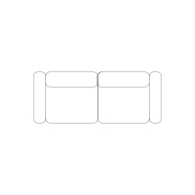 Sofa 2,5 CHROME Szkic