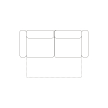 Sofa z funkcją spania 3 F ESPACE Szkic