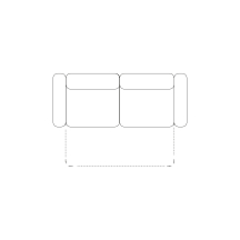 Sofa z funkcją spania 2-osobowa 2,5F LUGANO Szkic