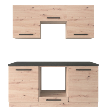 Zestaw mebli kuchennych 1,8 m Dąb Artisan LANGEN Podstawowe