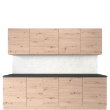 Zestaw mebli kuchennych 2,6 m Dąb Artisan LANGEN Podstawowe