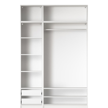Szafa 150 cm bez frontu zestaw 14 R06-SET14 COMBO BIAŁE Podstawowe