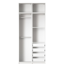 Szafa 100 cm bez frontu zestaw 13 R06-SET13 COMBO BIAŁE Podstawowe