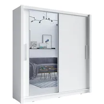 Szafa przesuwna 2D BAKU z lustrem 205 cm Biały Podstawowe