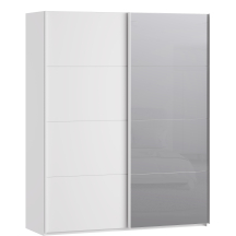 Szafa 2-drzwiowa z lustrem 170 cm SSQS82412-120 Biały SOPHISTISPACE/SD3 Podstawowe