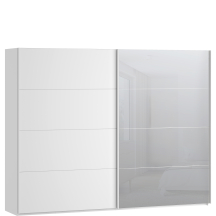 Szafa 2-drzwiowa z lustrem 270 cm SSQS12413-120 Biały SOPHISTISPACE/SD3 Podstawowe