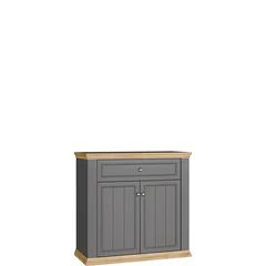 Komoda dwudrzwiowa w stylu prowansalskim PNTK222-Q243 Szara PONTYPOOL Podstawowe