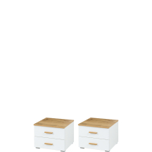 Szafki nocne z szufladami 2 szt WOOD Podstawowe