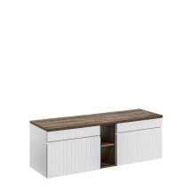 Szafki do łazienki wiszące zestaw 140 cm ICONIC WHITE Podstawowe