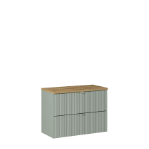 Szafka do łazienki 80 cm 2 szuflady LINE REED GREEN Podstawowe