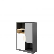 Komoda wysoka z regałem PO-06 POK Podstawowe