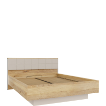 Łóżko sypialniane 160 x 200 ze stelażem i pojemnikiem BLQL6161B-M820 Dąb Mauvella BELLEVUE Podstawowe