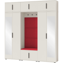 Duży zestaw do przedpokoju BIANCO 2 Garderoba 210 cm Podstawowe (1)