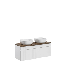 Zestaw szafek do łazienki Iconic 120 cm z umywalkami nablatowymi ICONIC WHITE Podstawowe