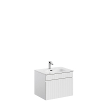 Szafka do łazienki biała wisząca z umywalką 80 cm ICONIC WHITE Podstawowe