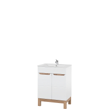 Szafka łazienkowa stojąca 60 cm umywalka + syfon BALI WHITE Podstawowe