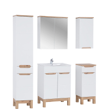 Zestaw mebli łazienkowych Bali 60 cm umywalka szafka wysoka szafka z lustrem BALI WHITE Podstawowe