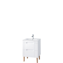Szafka łazienkowa stojąca 60 cm umywalka + syfon FIJI WHITE Podstawowe