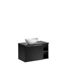 Szafka do łazienki czarna z umywalką LOLA i blatem 80 cm SANTA FE BLACK Podstawowe
