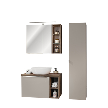 Zestaw mebli łazienkowych z umywalką lustrem 80 cm SANTA FE BLACK Podstawowe