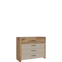 Komoda z 4 szufladami RCQK213-Q251 Dąb Klepkowy / Piaskowy RICCIANO Podstawowe