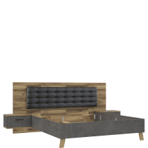 Łóżko 180 x 200 z szafkami nocnymi RCQL1184-C692 RICCIANO Podstawowe