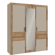 Szafa 180 cm z lustrem RCQS932-Q250 Dąb Klepkowy / Piaskowy RICCIANO Podstawowe