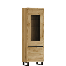 Witryna 1 drzwi 70 cm MOE-06 Dąb Bianco MONO Podstawowe