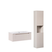 Zestaw mebli do łazienki szafka z umywalką 80 cm słupek kolor Kaszmir NOVA CASHMERE Podstawowe
