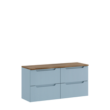 Zestaw szafek łazienkowych wiszący 120 cm z blatem Niebieski Denim NOVA DENIM Podstawowe