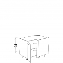 Szafka dolna stojąca narożna 2 drzwi 100 x 70 cm DRP100x70 KAMMONO F4 Szkic