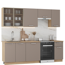 Zestaw mebli kuchennych 240 cm ALICANTE beż taupe Podstawowe