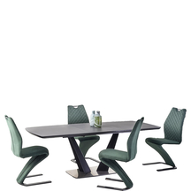 Stół FANGOR z 4 krzesłami K-442 zielony velvet Podstawowe