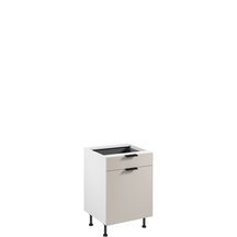 Szafka dolna stojąca 1 drzwi 1 szuflada 60 cm z wkładem na sztućce D60S1 SORENTO BIAŁY / BEIGE Podstawowe