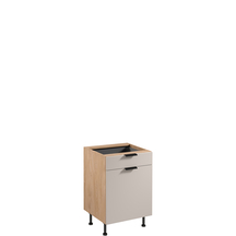 Szafka dolna stojąca 1 drzwi 1 szuflada 60 cm z wkładem na sztućce D60S1 SORENTO PUCCINI / BEIGE Podstawowe