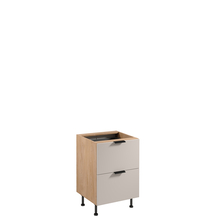 Szafka dolna stojąca 2 szuflady 60 cm z wkładem na sztućce D60S2 SORENTO PUCCINI / BEIGE Podstawowe