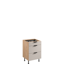 Szafka dolna stojąca 3 szuflady 60 cm z wkładem na sztućce D60S3 SORENTO PUCCINI / BEIGE Podstawowe