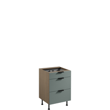 Szafka dolna stojąca 3 szuflady 60 cm z wkładem na sztućce D60S3 SORENTO BALTIC STORM / GREEN Podstawowe