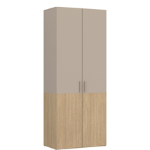 Szafa dwudrzwiowa 90 cm TAOS03 Jodełka Scandi / Glina Szara TAO Podstawowe