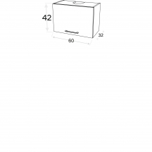 Szafka górna wisząca z okapem 1 klapa WO60/42 KAMMONO P4 Szkic