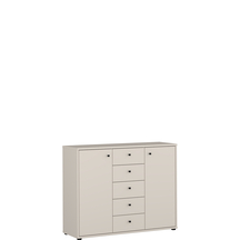 Komoda 5 szuflad 2 drzwi 110 cm T2KK45-U60 Piaskowy ARCHBOX Podstawowe