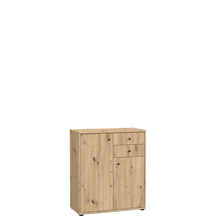 Komoda 2 szuflady 2 drzwi 75 cm T2KK50-D78 Dąb Artisan ARCHBOX Podstawowe