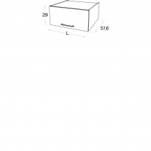 Szafka górna wisząca nadstawka 1 klapa WO.../29N KAMMONO P4 Szkic