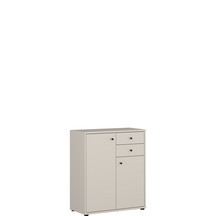 Komoda 2 szuflady 2 drzwi 75 cm T2KK50-U60 Piaskowy ARCHBOX Podstawowe