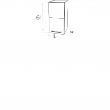 Szafka górna wisząca 1 drzwi W… .1/61 KAMMONO P4 Szkic